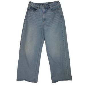 Old Navy Women's Size 8 Sky-Hi Wide Leg Jeans Extra High Rise Denim